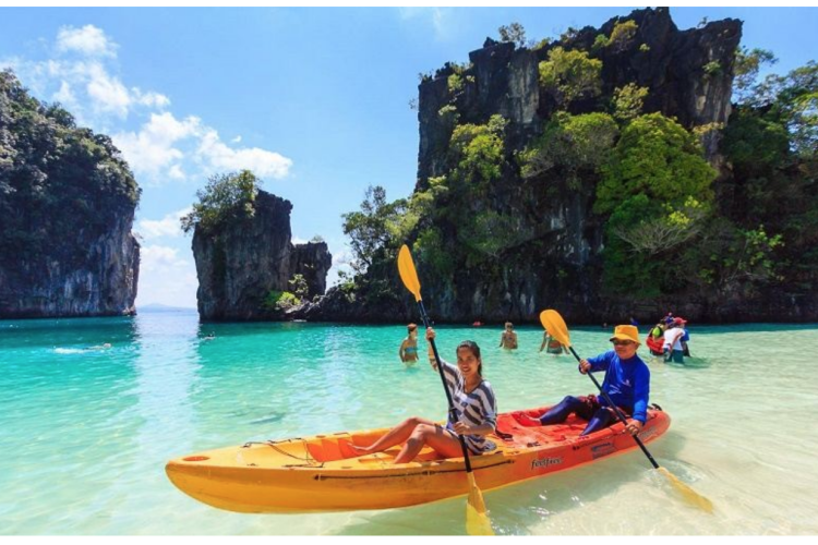 泰国甲米府甲米梦幻红树林皮划艇半日游～落日bbq